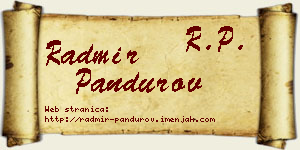 Radmir Pandurov vizit kartica